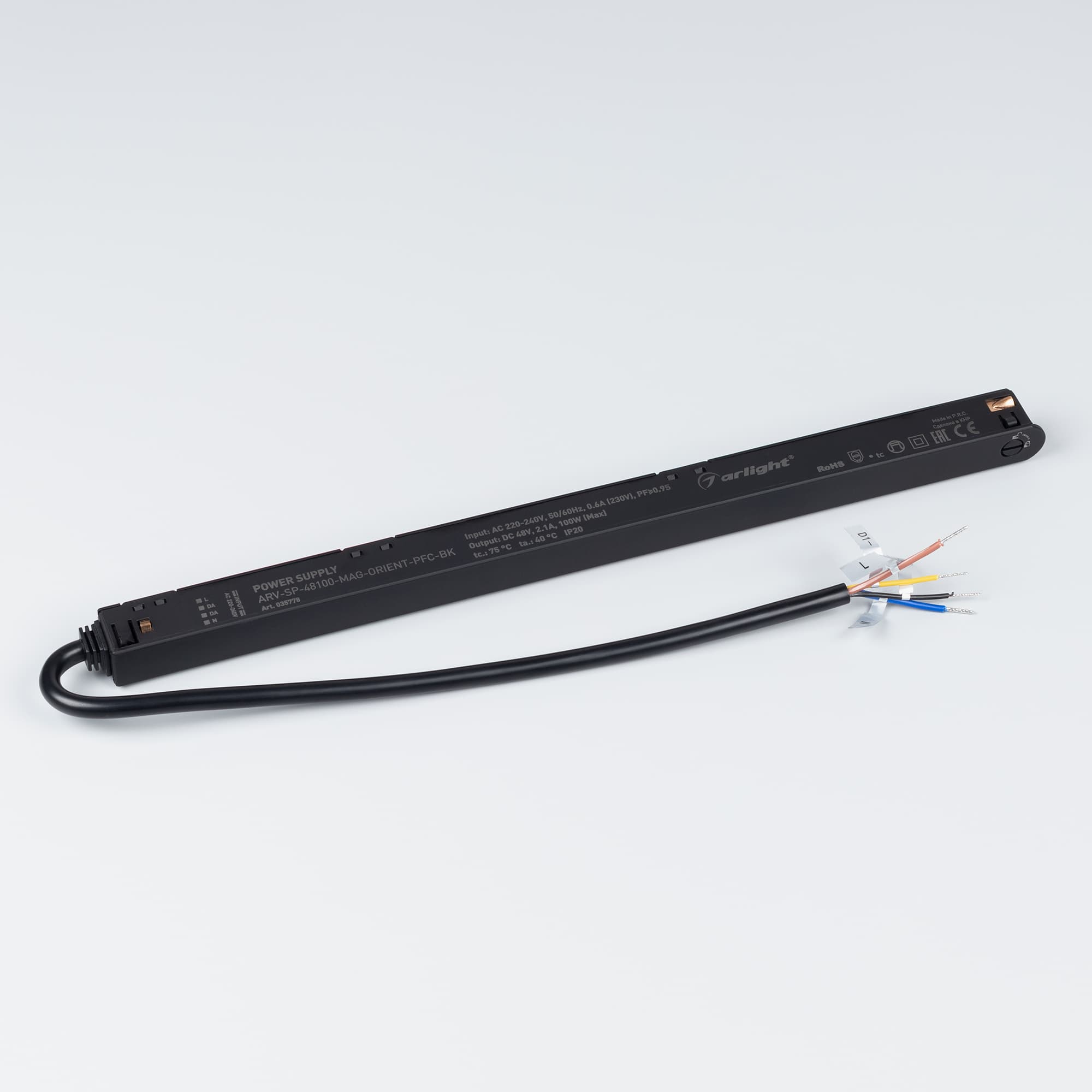 Блок питания ARV-SP-48100-MAG-ORIENT-PFC-BK (48V, 2.1A, 100W) ( IP20 Пластик, 5 лет)