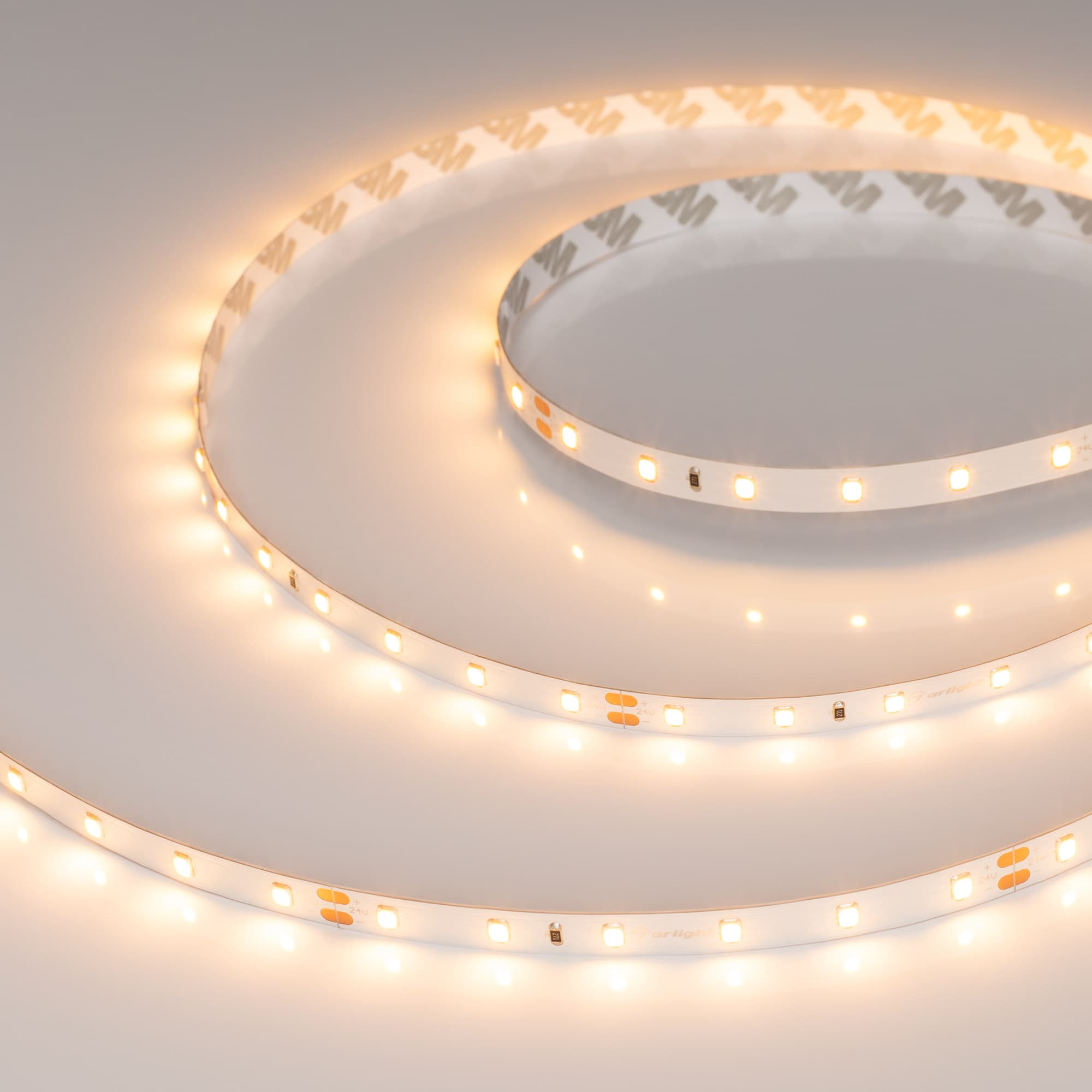 Лента светодиодная 7.2 Вт/м 24В 2400K IP20 160LED/м RT-A60-8mm SMD 2835 5 м