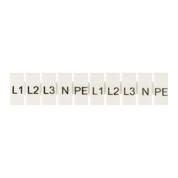 Маркеры для UT/ST/Push-in 6 с символами L1, L2, L3, N, PE (100 шт.) EKF