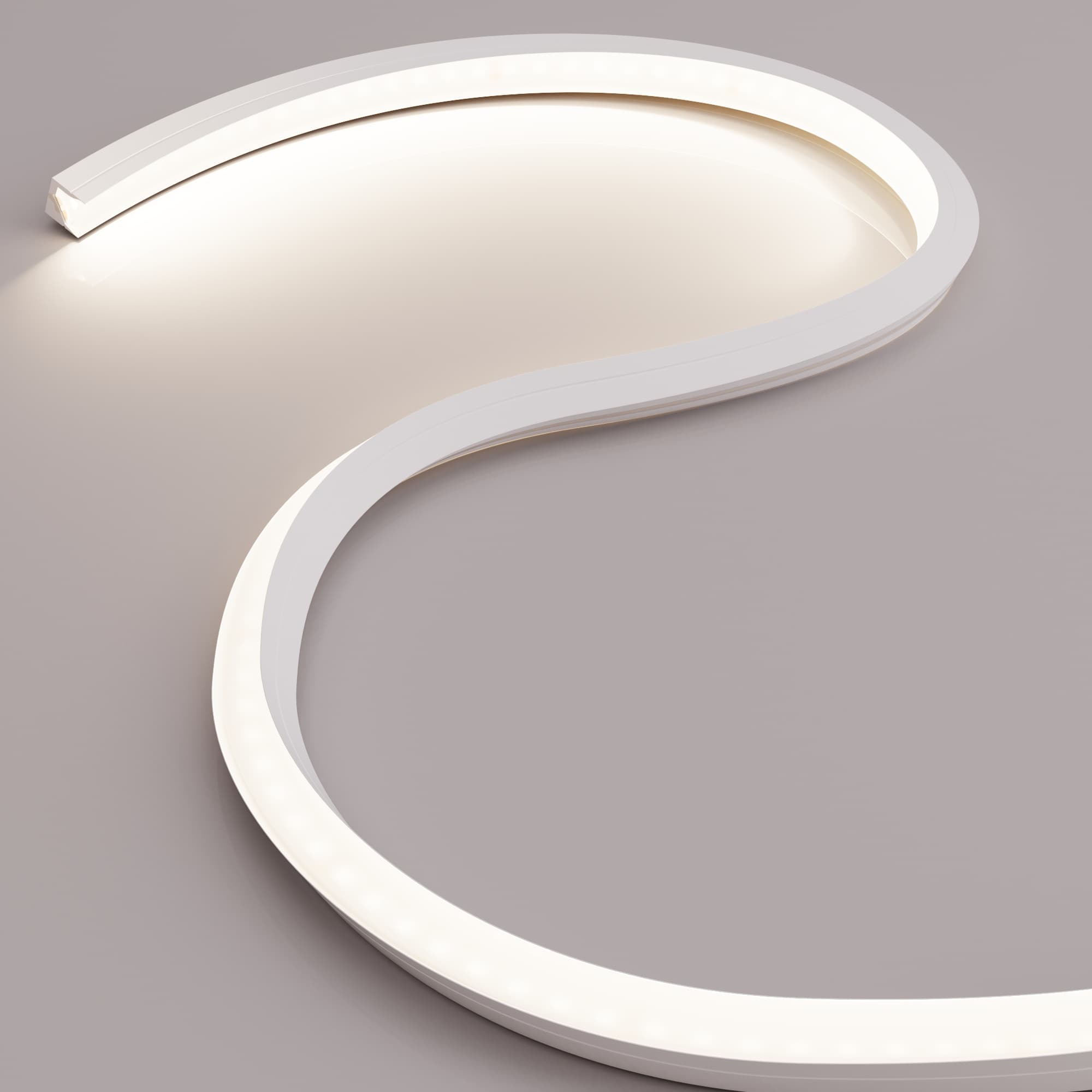 Профиль силиконовый WPH-FLEX-1616-TWIST-S11-5m WHITE (ARL, Силикон)