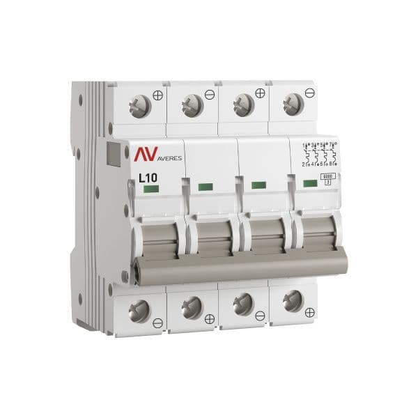 Выключатель автоматический AV-6 DC 4P 10A (L) 6kA AVERES