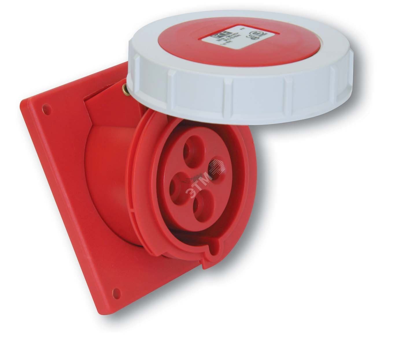 Розетка встраиваемая наклонная 32A/440V/3P+E/IP67 контейнерная