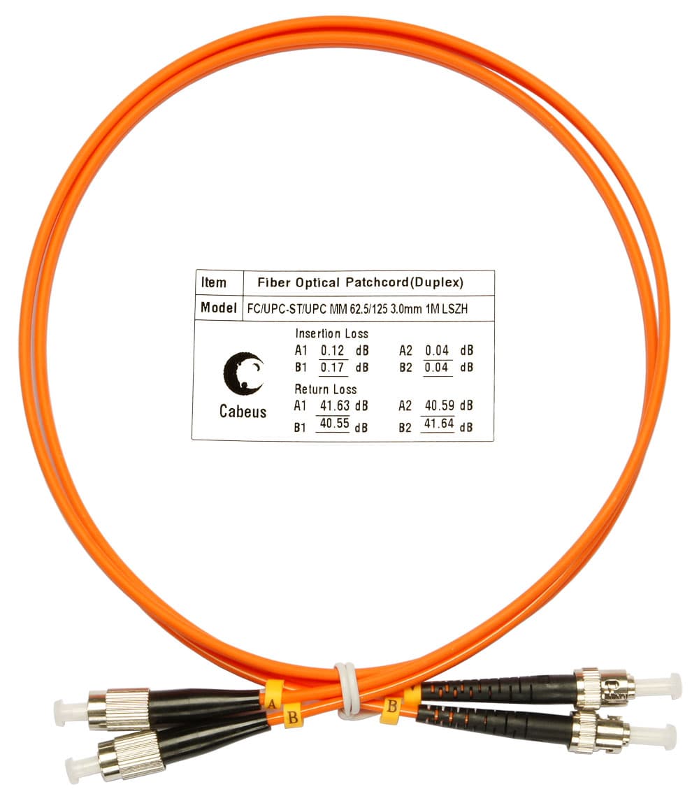 Патч-корд оптический duplex 1м FC-ST 62,5/125MM LSZH