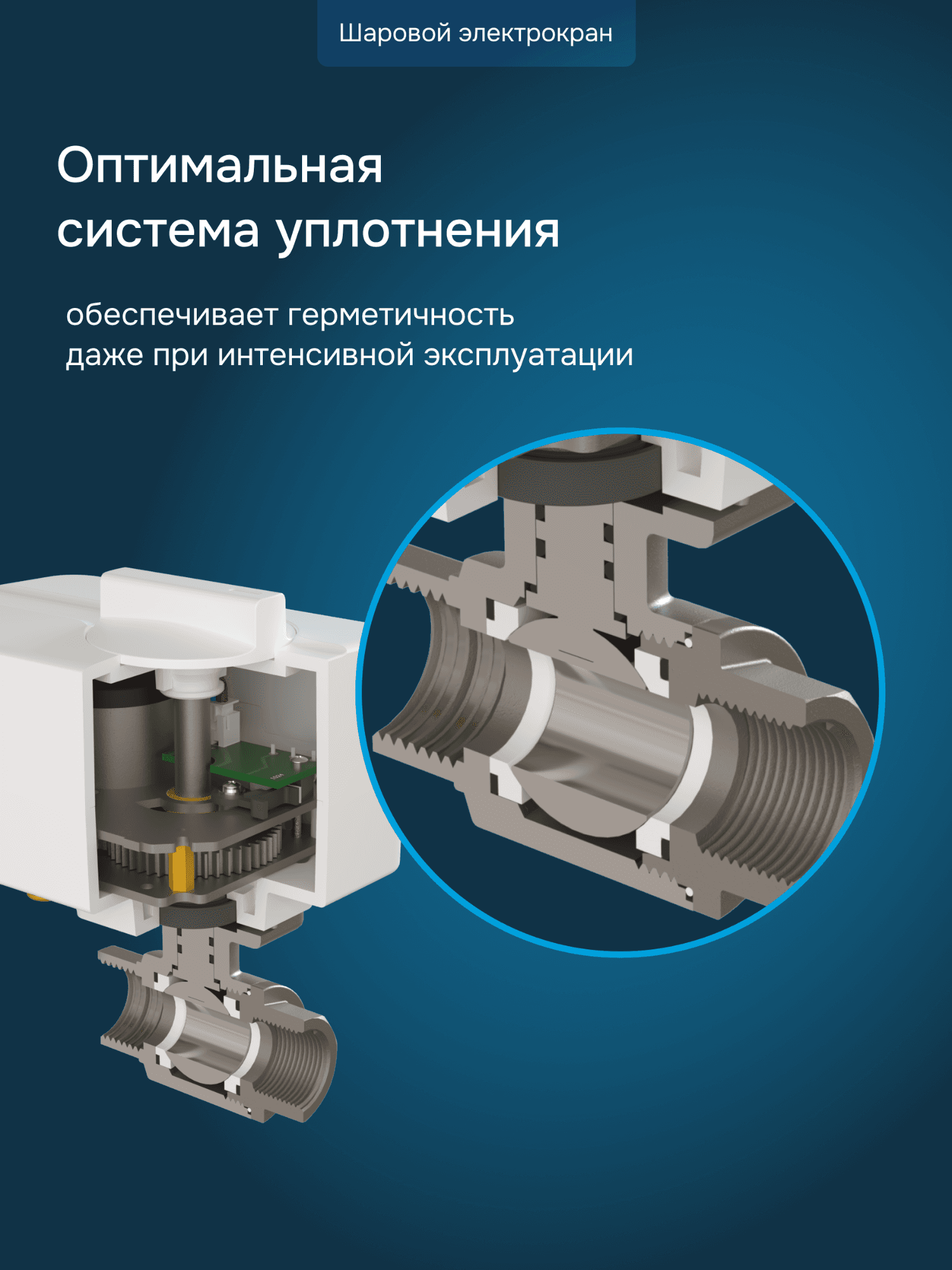 Система защиты от протечки воды, нерж. сталь, 1''