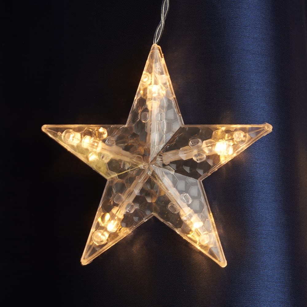 Гирлянда бахрома Звезды LED 2700К 3x1м