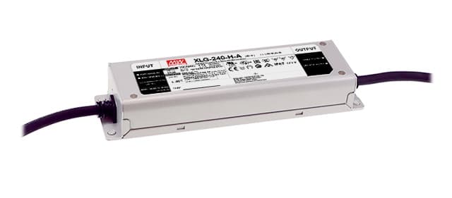 Источник питания AC-DC, 239.6Вт, стабилизатор тока, IP67, вход 100...305В AC, 47...63Гц, ККМ, выход 4280...6660 мА, 27...56В (режим пост. мощности), изоляция 3750В AC, в кожухе, встр. потенциометр
