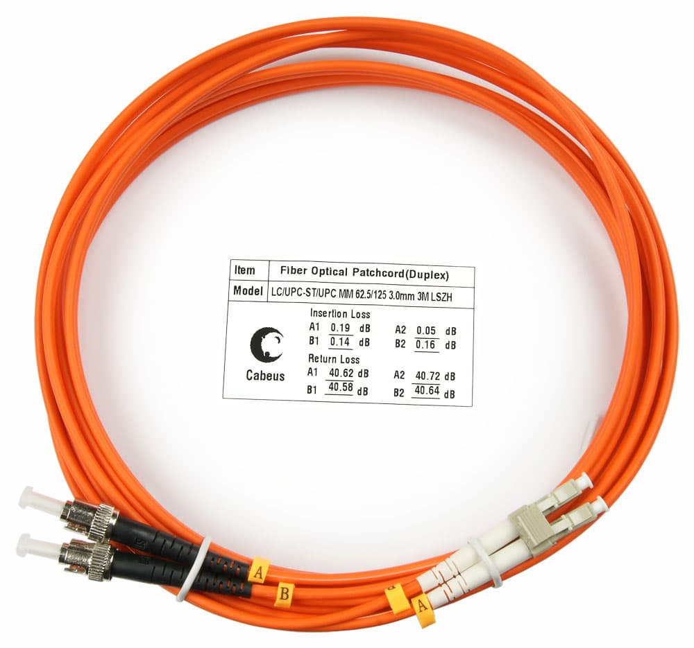 Патч-корд оптический duplex 3м LC-ST 62,5/125MM LSZH