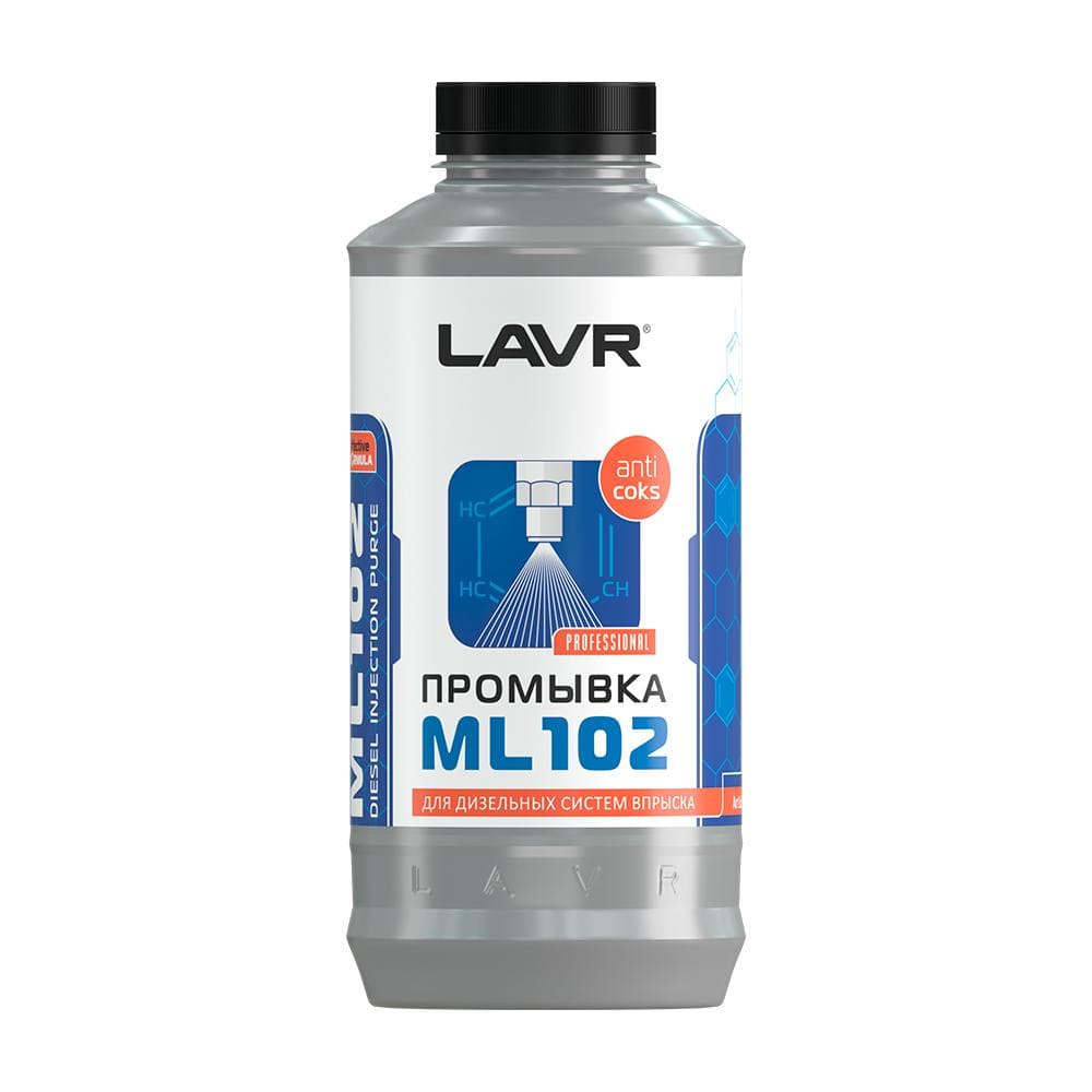 LAVR Промывка системы впрыска дизельного двигателя ML102 с раскоксовывающим действием, 1 л