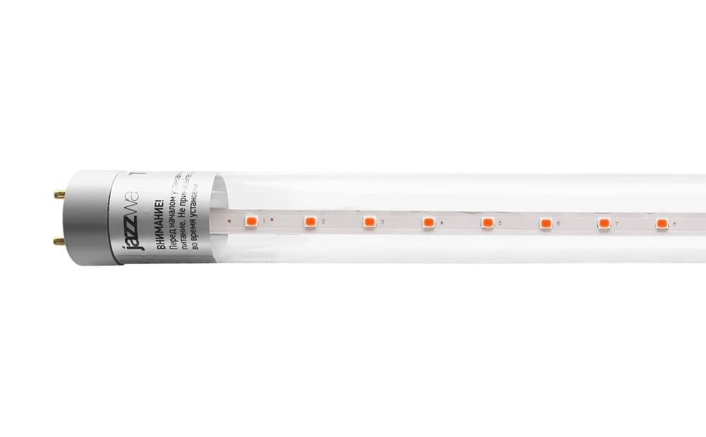 Лампа светодиодная LED 16Вт Т8 фитолампа для растений прозрачная 1200 мм G13 5025912 JazzWay