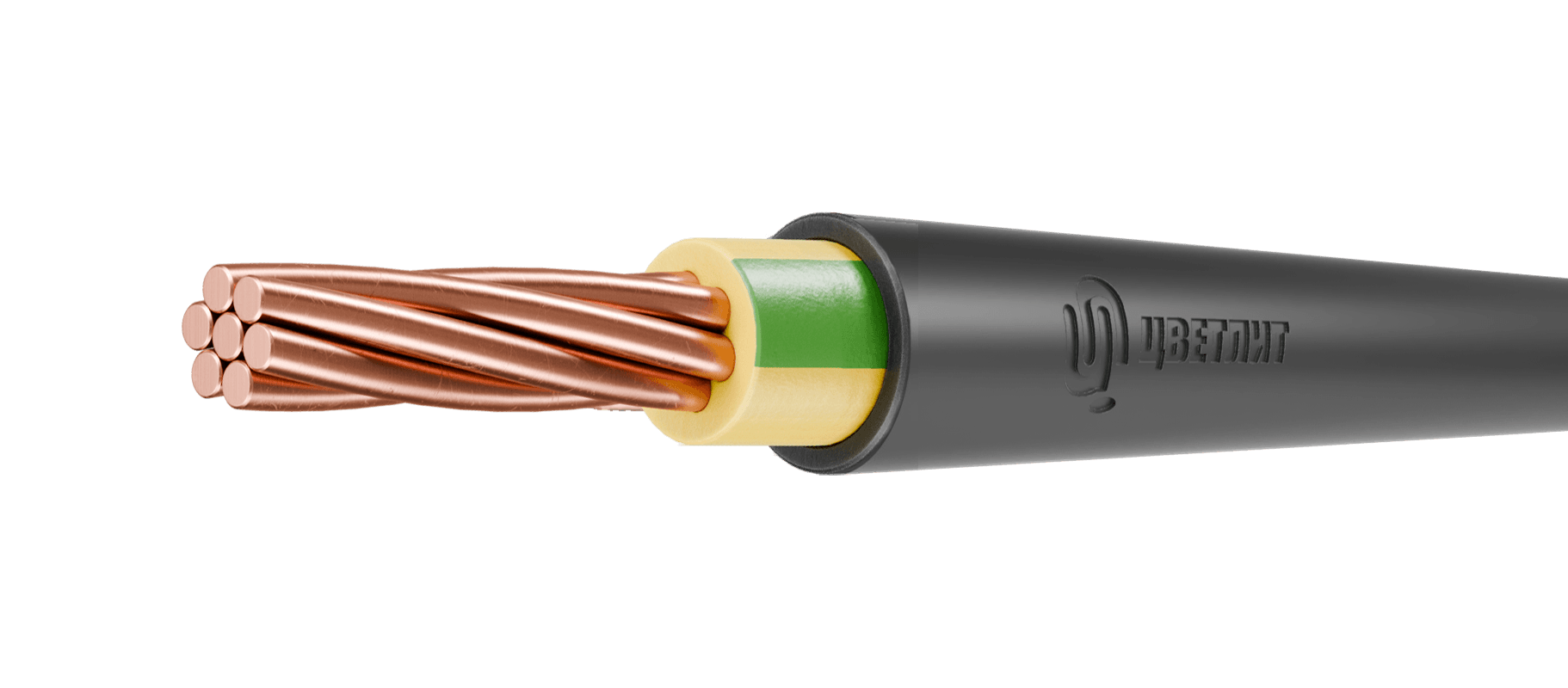 Кабель силовой ППГнг(A)-HF 1х150мк-1 желто зеленыйТРТС