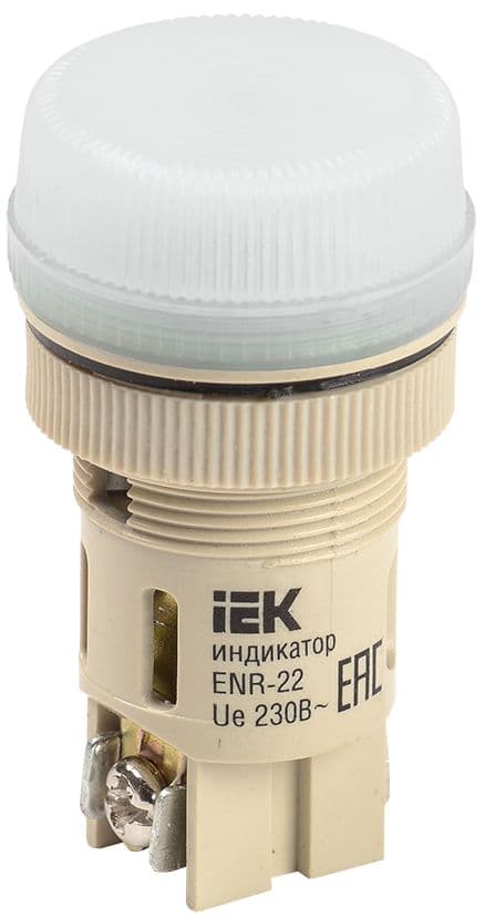 Лампа ENR-22 сигнальная белая с подсветкой неон 240В