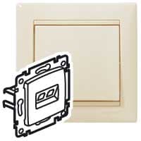Розетка компьютерная RJ45 категория 5Е UTP с захватами слоновая кость VALENA DIY