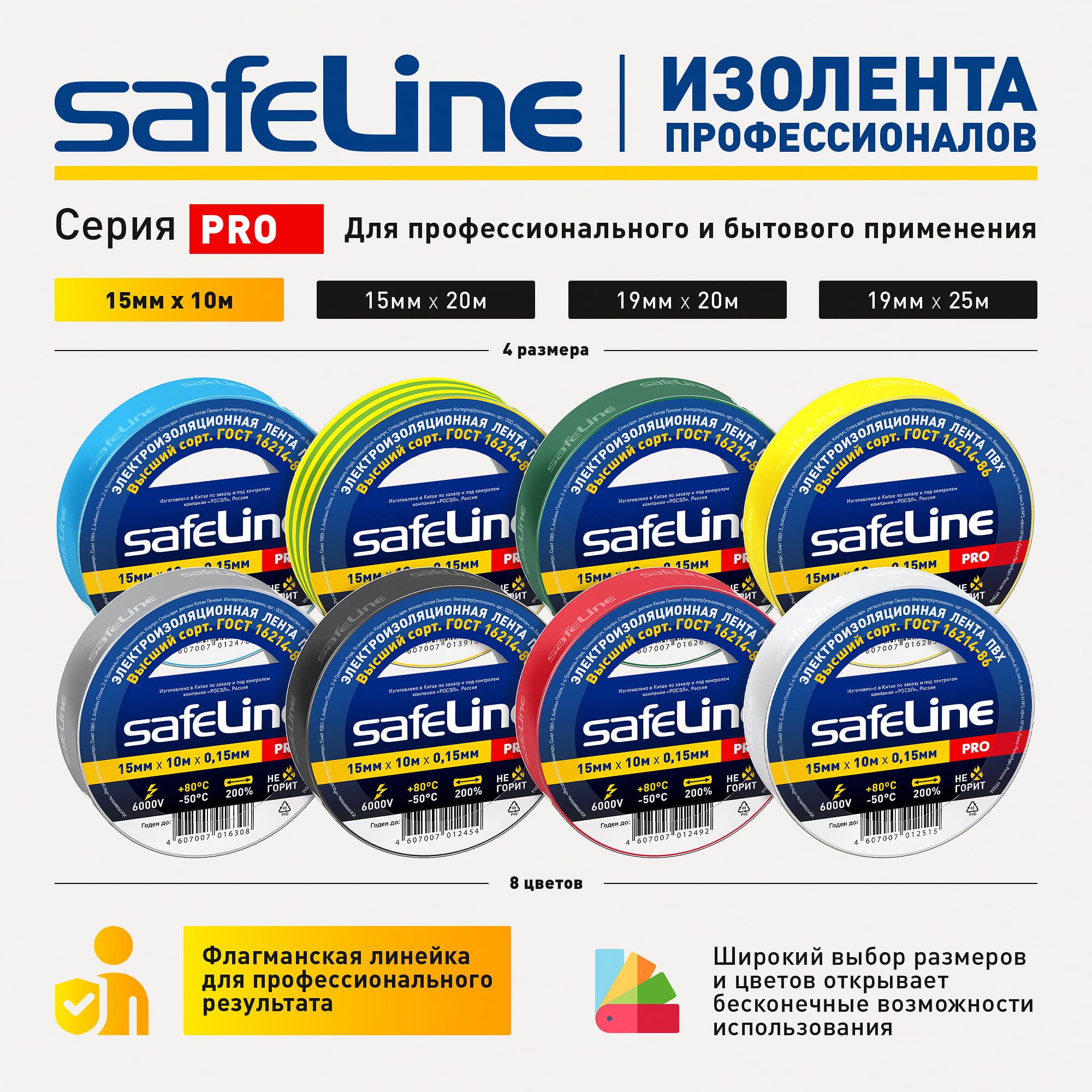 Изолента ПВХ красная 15мм 10м