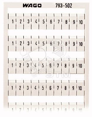 Маркировка клеммная горизонтальная 1..10 (10х)