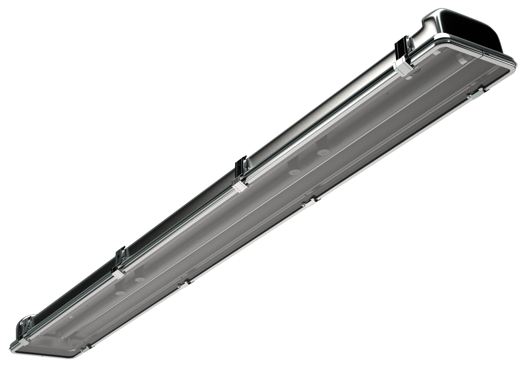 Светильник люминесцентный INOX 2x36 HF накладной IP65 ЭПРА нержавеющая сталь 0.8 мм