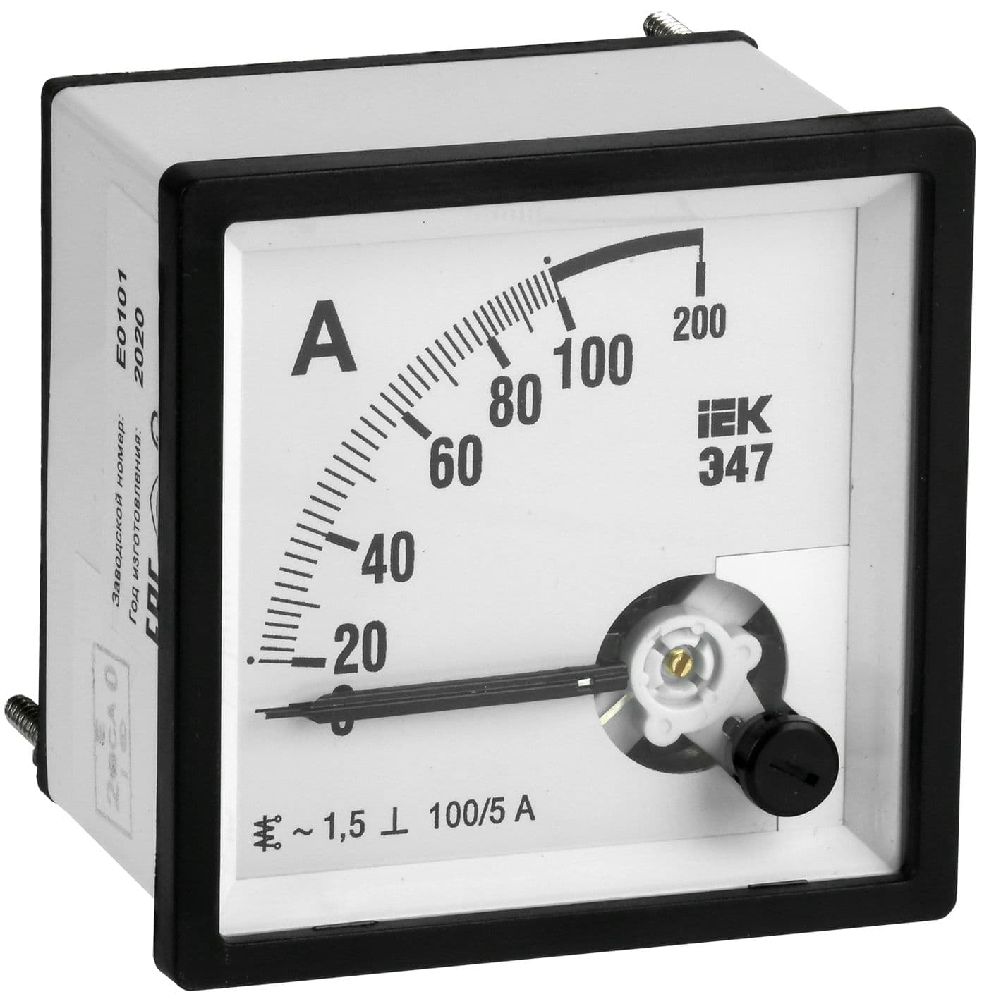 Амперметр аналоговый Э47 100/5А класс точности 1,5 96х96мм IEK