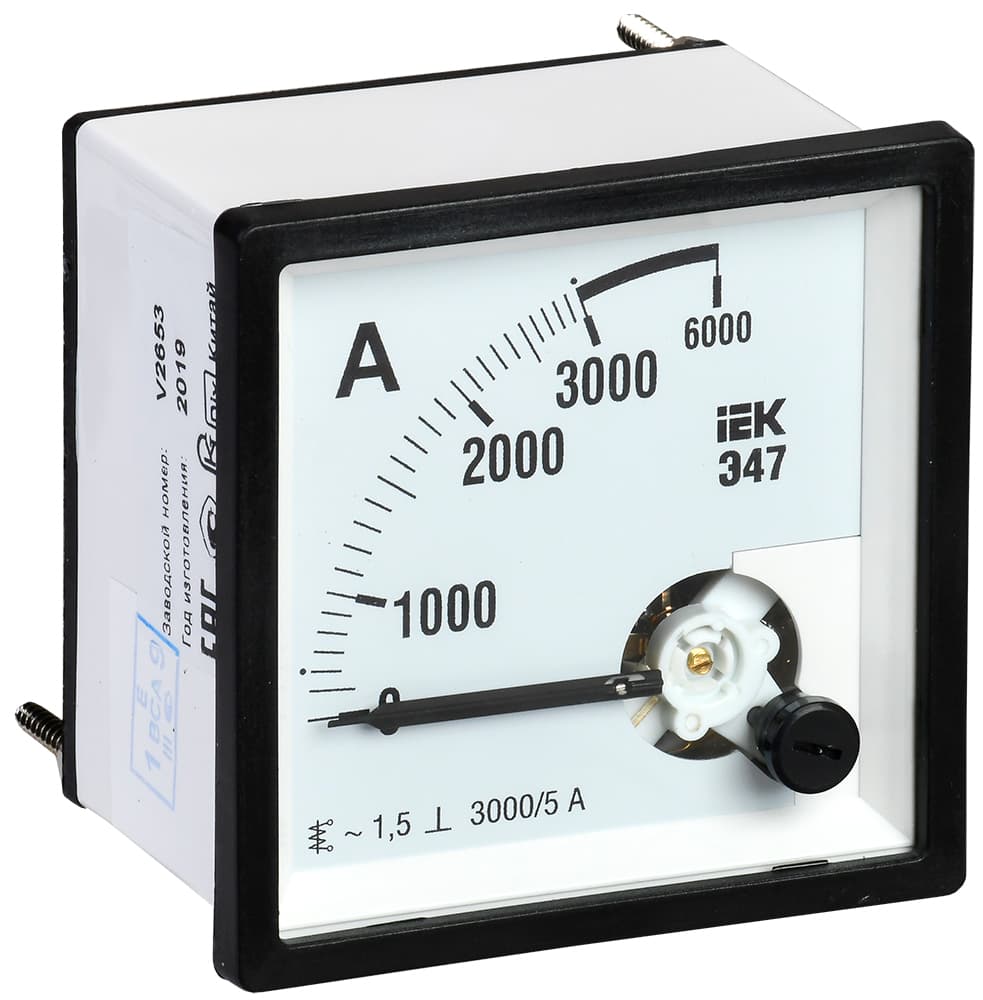 Амперметр 3000/5А 96х96 AC через трансформатор Э47