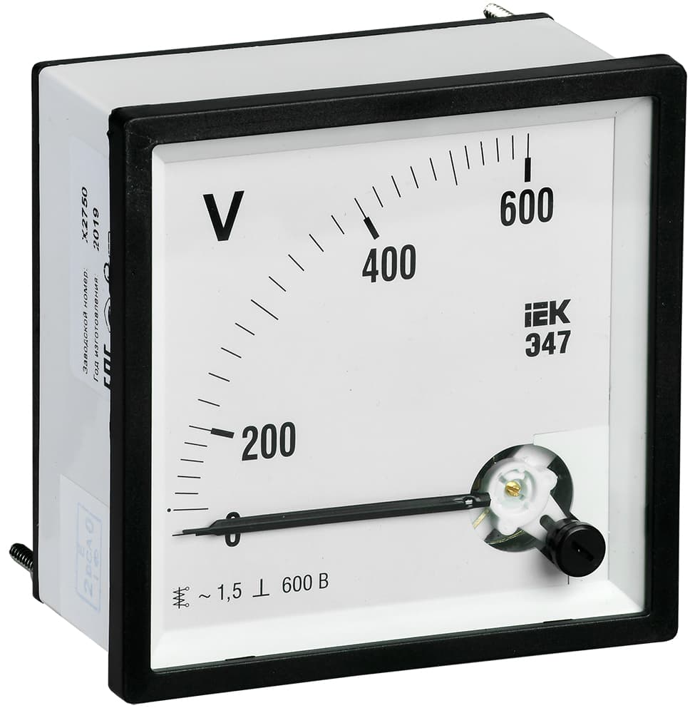 Вольтметр 600 В 96х96 AC непосредственное включение Э47