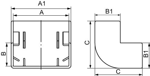 Угол внешний AEM 25x17 In-liner