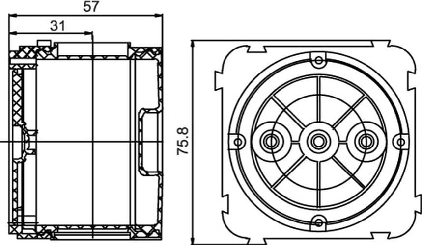 Коробка установочная 70х136