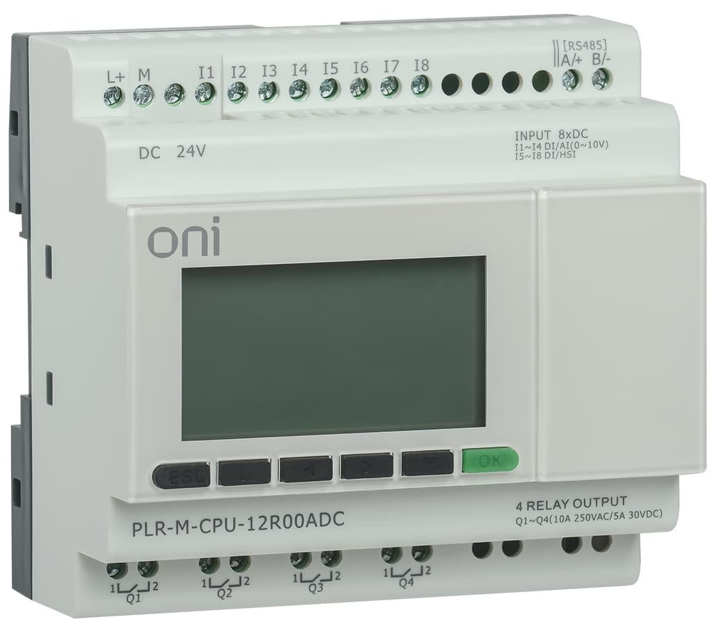 Микро ПЛК PLR-M. CPU DI08/DO04(R) 24В DC