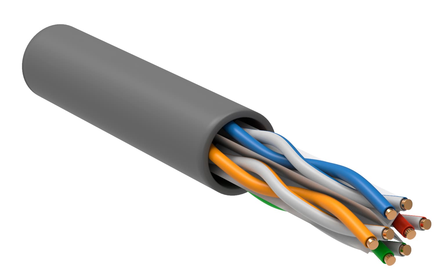 Витая пара U/UTP кат 6 4х2х24AWG PATCH LSZH 305м серый