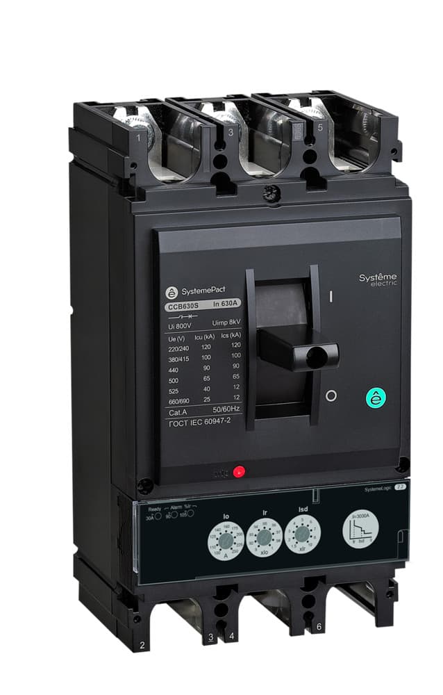 Выключатель автоматический литой корпус SYSTEMEPACT CCB630 150KA 3P3D S2.3 630 A рычаг