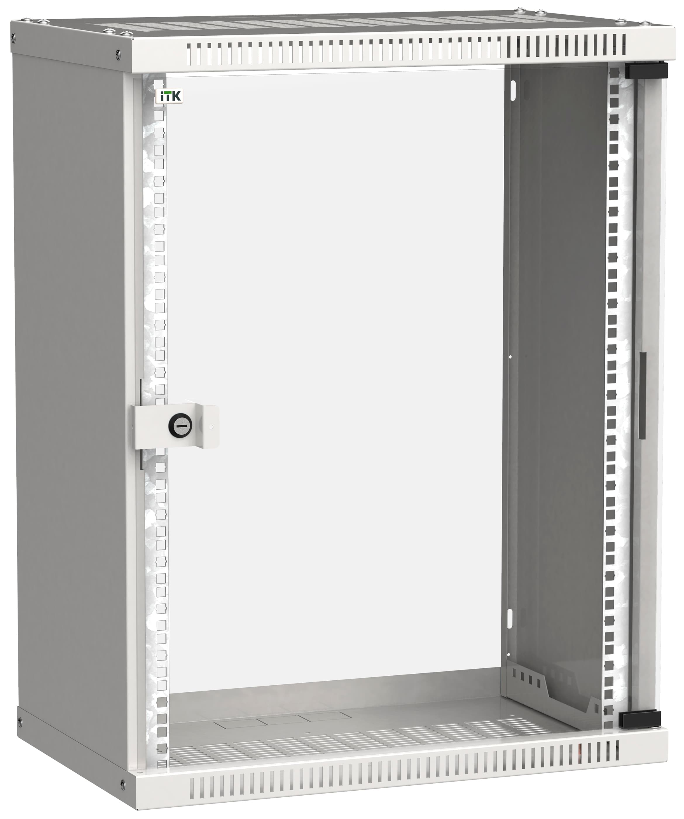 Шкаф LINEA WE 15U 550x350мм дверь стекло серый