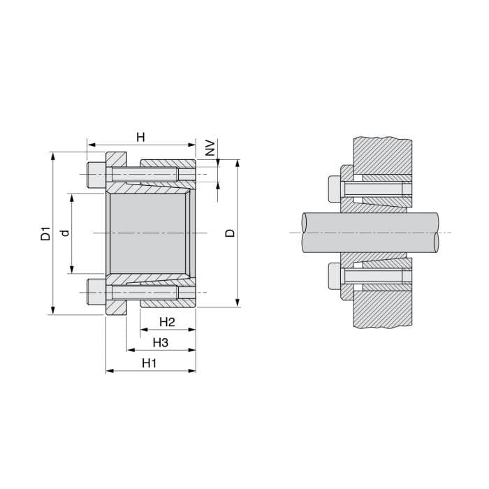 Зажимная втулка KLAB032 (PHF FX51-32x60) ISKRA
