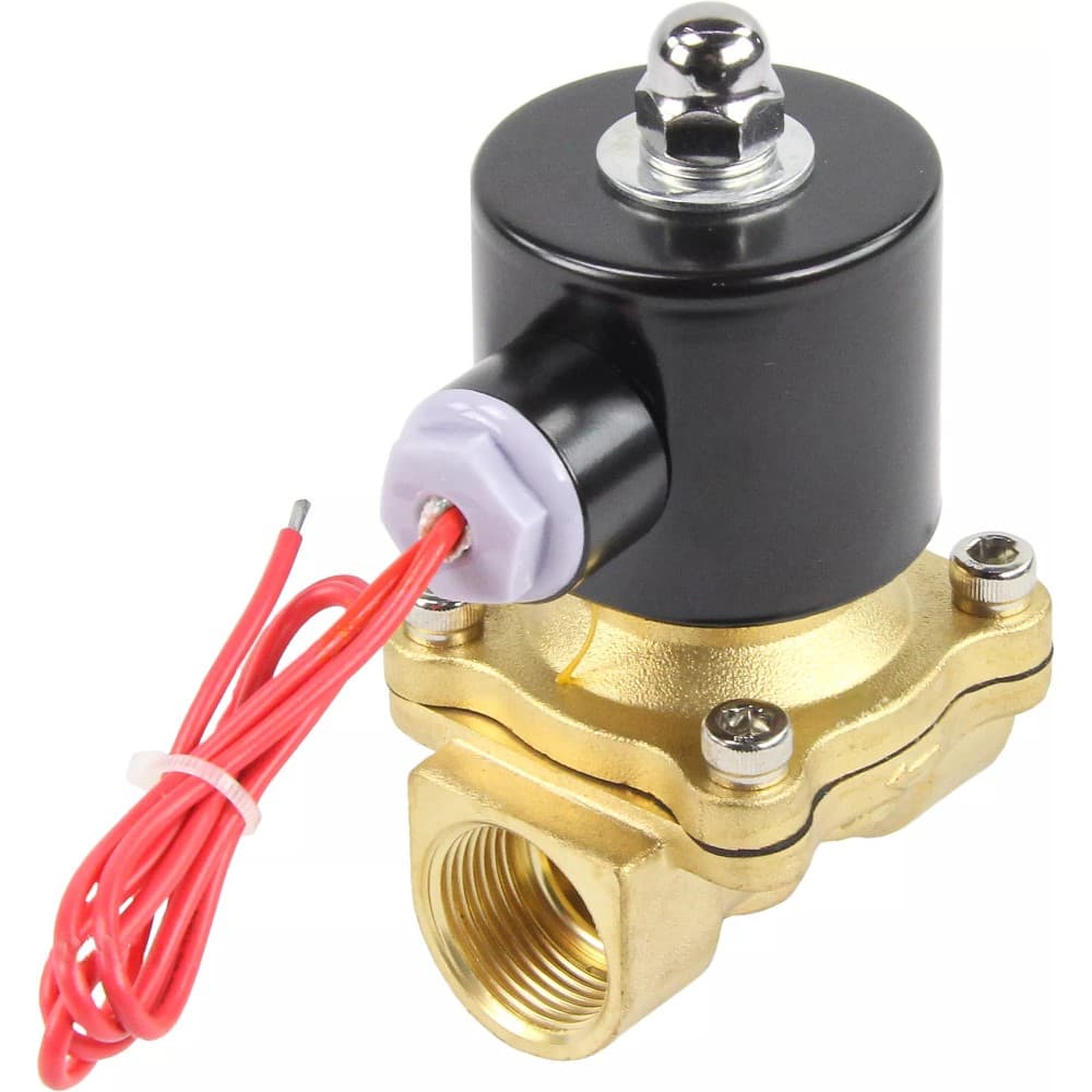 Клапан электромагнитный VS2W-100E-NC 3/4'' Ду20 Ру10 прямого действия двухходовой, корпус латунь, присоединение внутренняя резьба, уплотнение EPDM, нормально-закрытый, катушка 24В AC