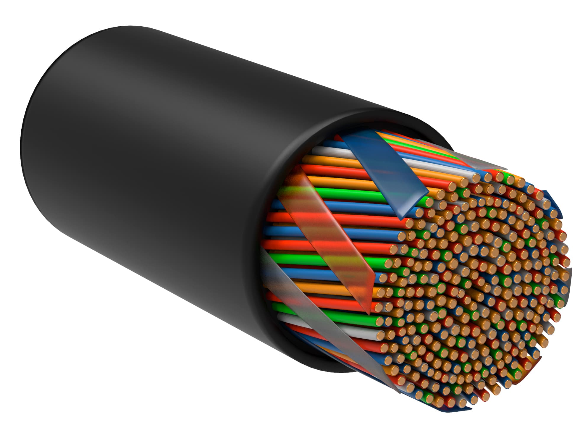 Витая пара U/UTP кат 5E 25х2х24AWG solid LDPE 305мчерный