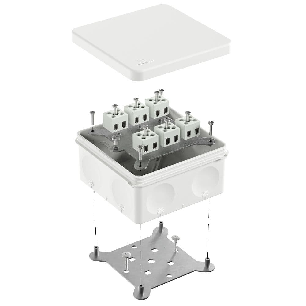 Коробка огнестойкая для о/п двухкомпонентная 60-0300-FR2.5-12 Е15-Е120 RAL9003 100х100х50 (14 шт/уп)