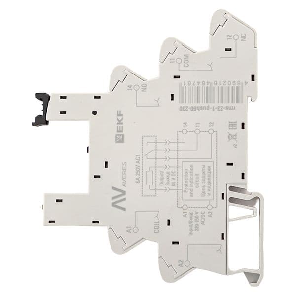 Разъем для реле РM slim 23/1 Push-in 230VАС/60VDC AVERES