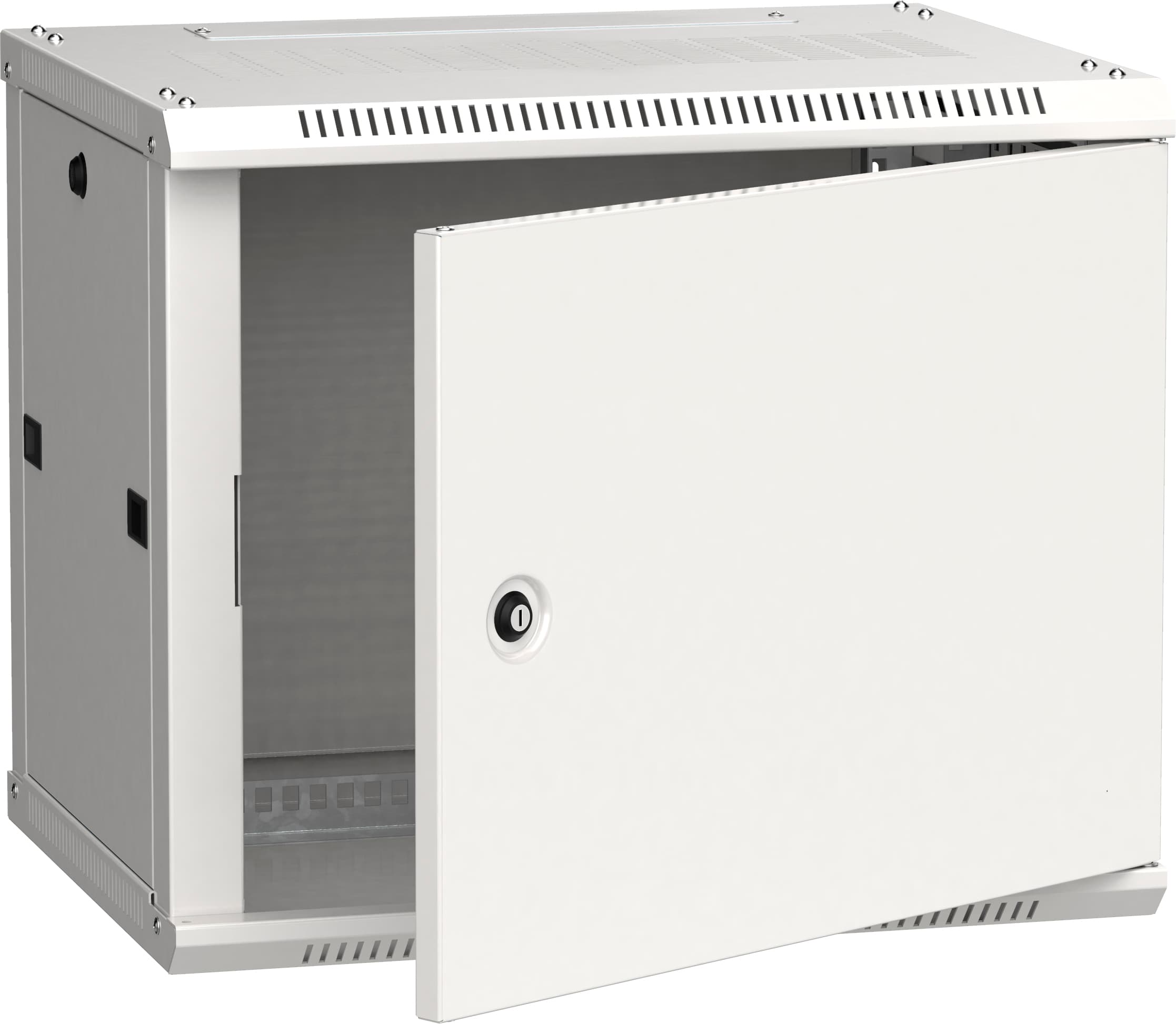 Шкаф настенный 19' LINEA W 9U 600x450мм металлическая дверь RAL7035