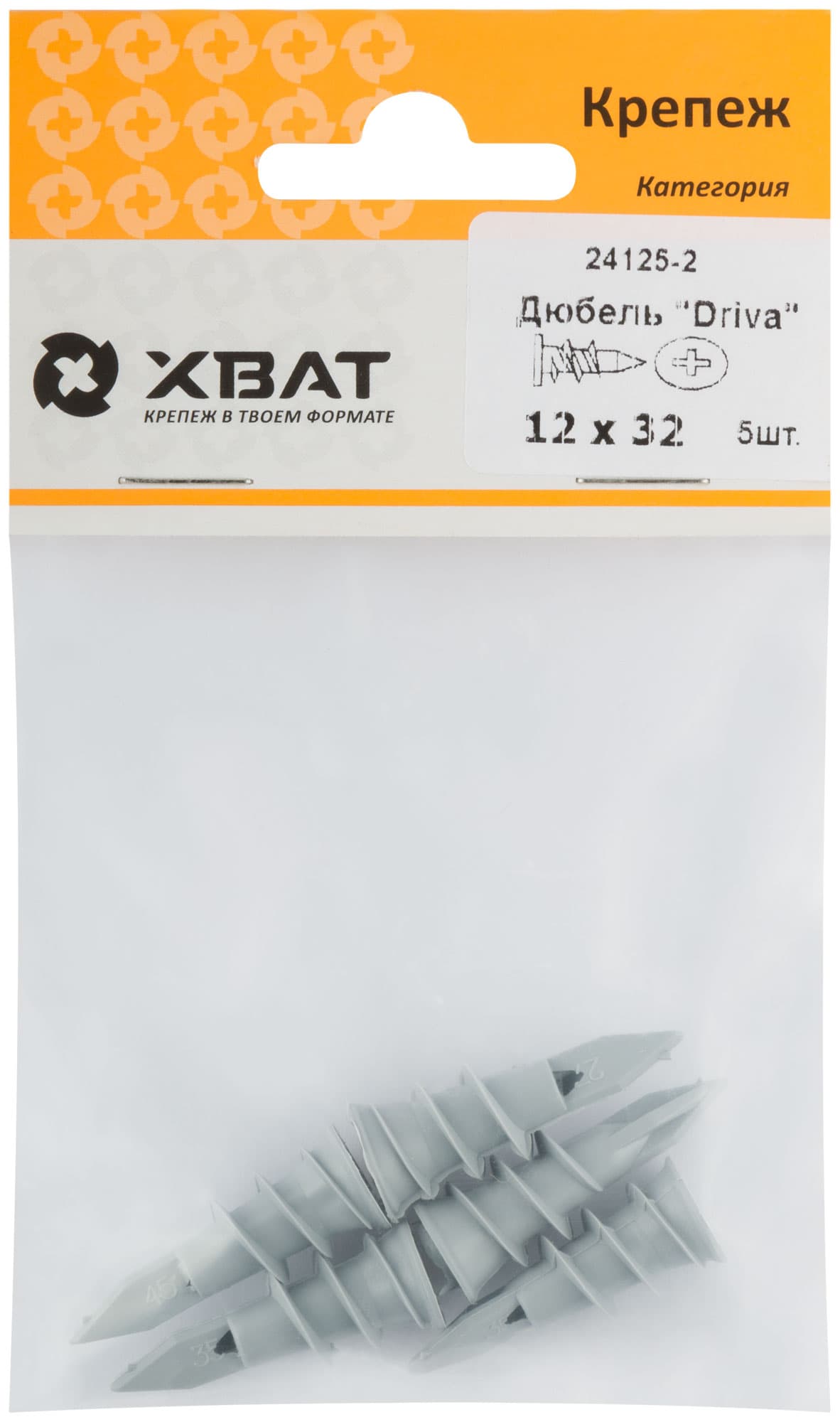 Дюбель Driva 12х32 (5шт)