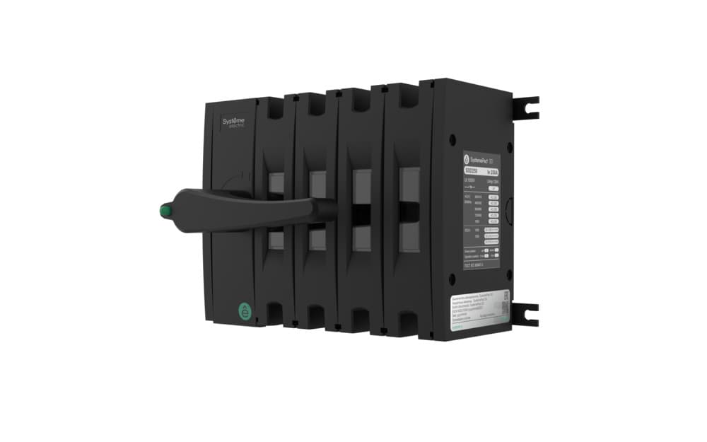 ВЫКЛ.-РАЗЪЕДИНИТЕЛЬ SYSTEMEPACT SD250 4P 200A РУКОЯТКА СЛЕВА ФРОНТ._РУКОЯТКА ЗАКАЗЫВАЕТСЯ ОТДЕЛЬНО