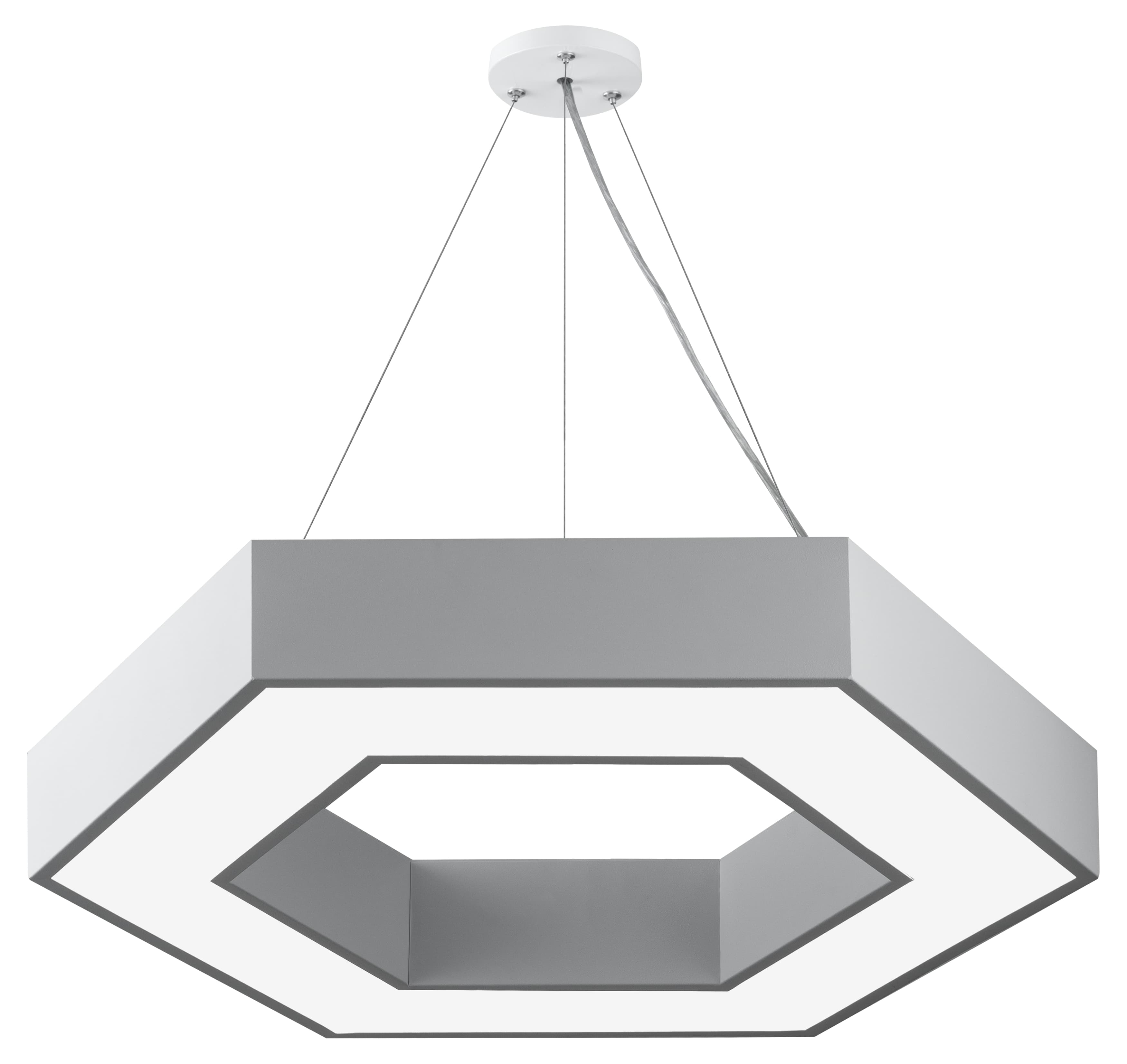 Светильник LED Geometria Hexagon SPO-123-W-40K-045 45Вт 4000K 2500Лм IP40 600х80 белый подвесной драйвер внутри