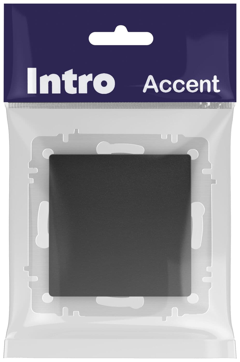 Кнопка Intro Accent 6-109-05 , 10А-250В, IP20, СУ, антрацит