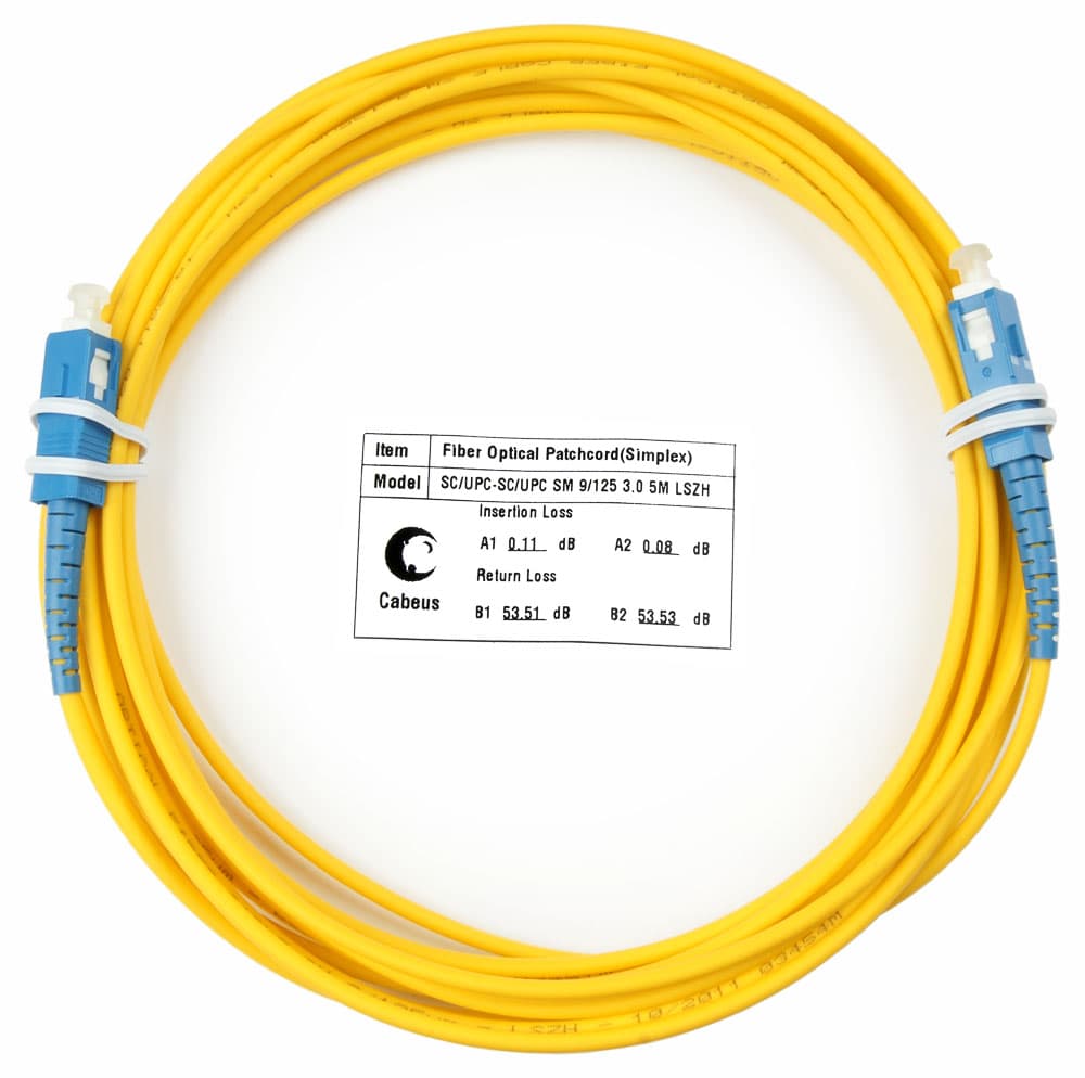 Патч-корд оптический simplex 7м SC-SC 9/125 sm LSZH