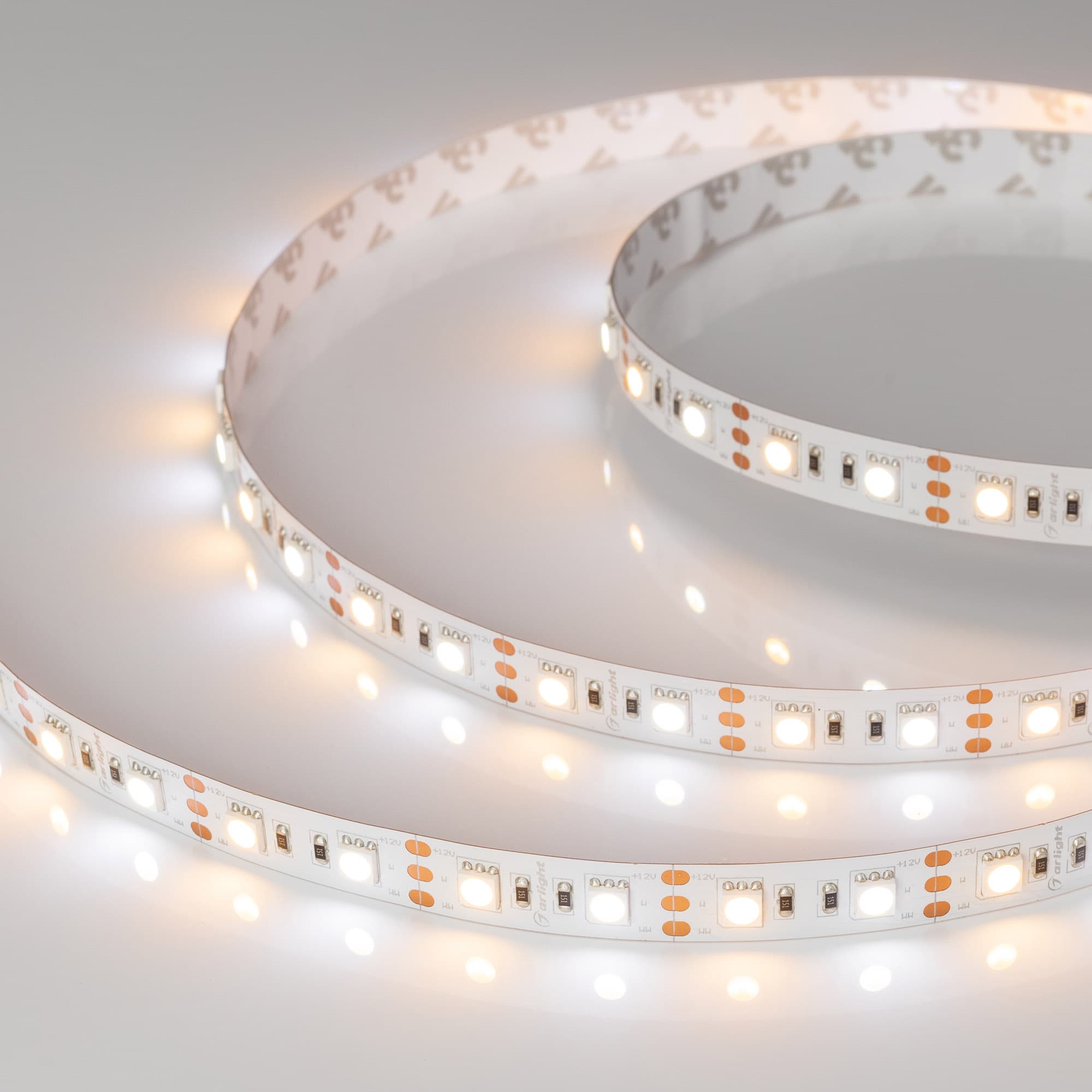 Лента светодиодная 14,4 Вт/м 12В IP20 6000K2700K 60LED/м RT/RTW-B60-12mm SMD 5060 5 м