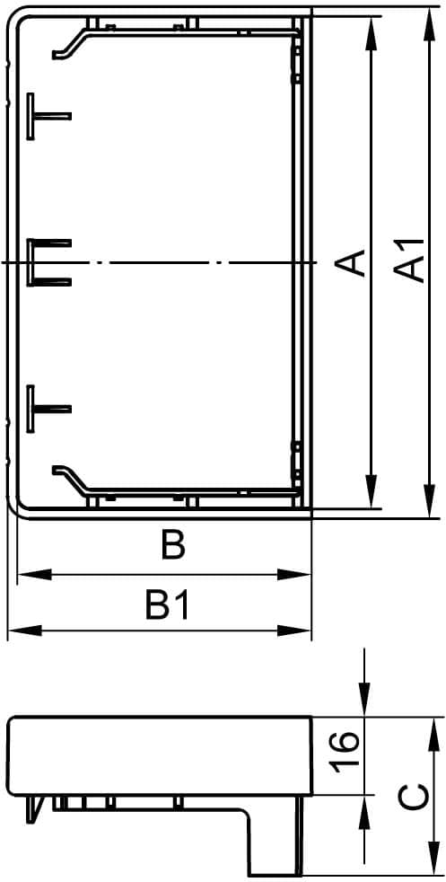 Заглушка 120x40 LAN IN-Liner