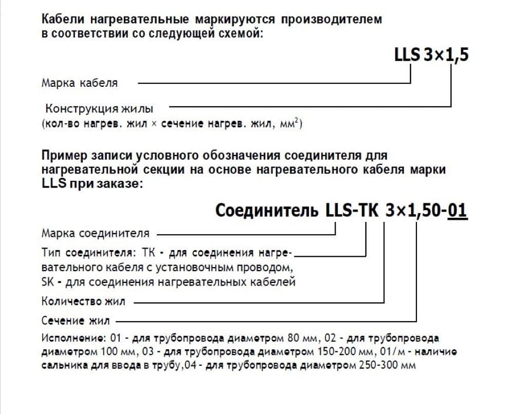 Кабель нагревательный резистивный LLS 3х6,00 (1000-3000)