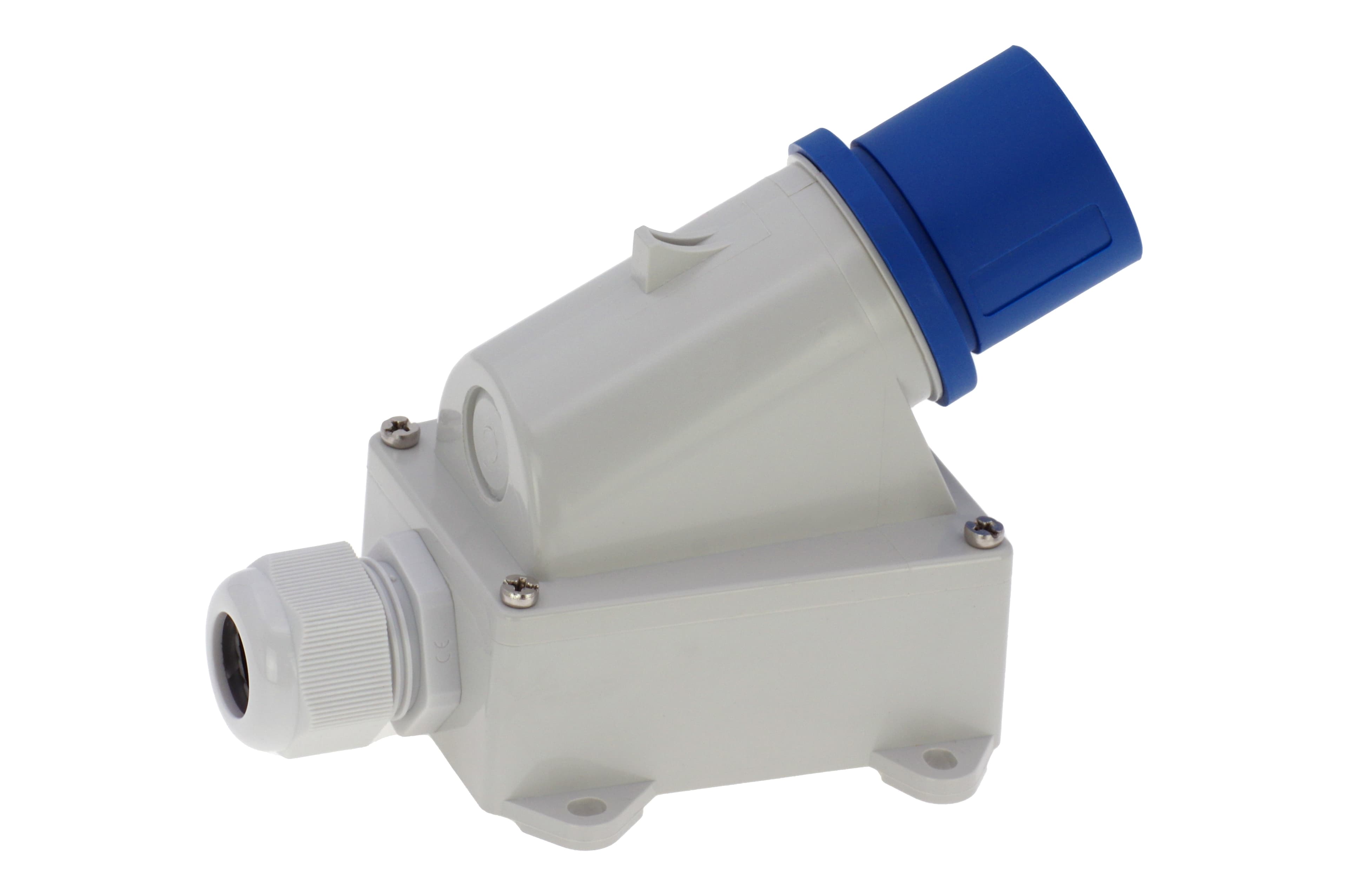 Вилка настенная 16A/230V/1P+N+E/IP44