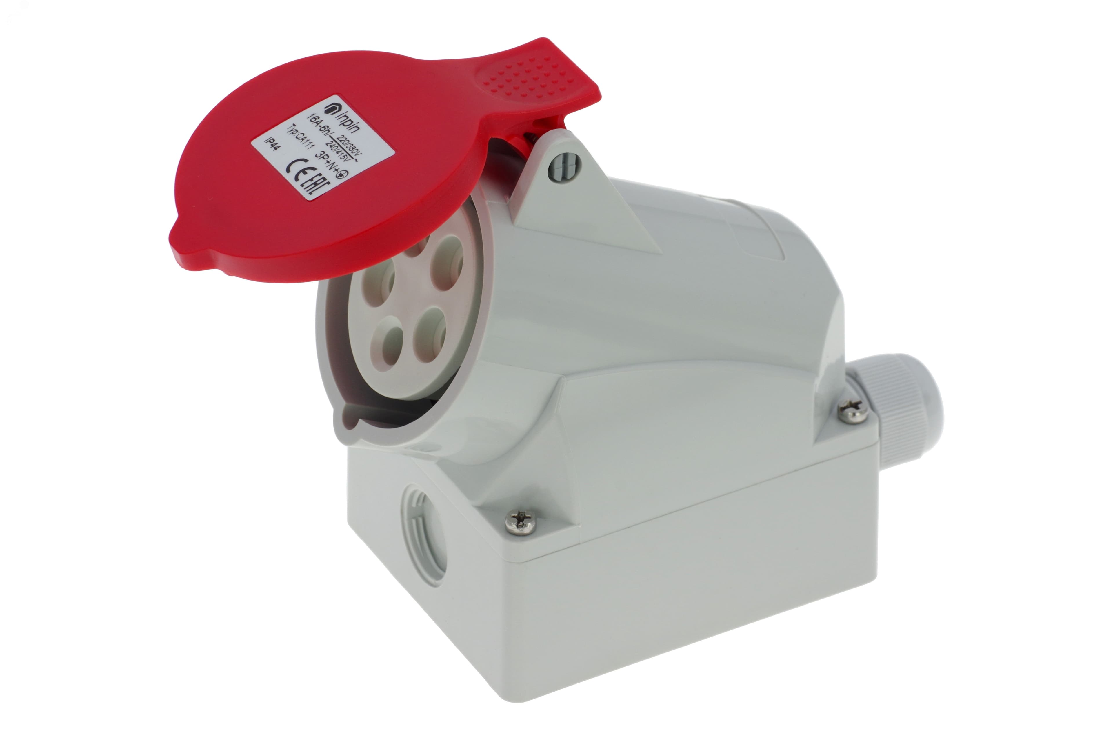 Розетка настенная 16A/400V/3P+N+E/IP44