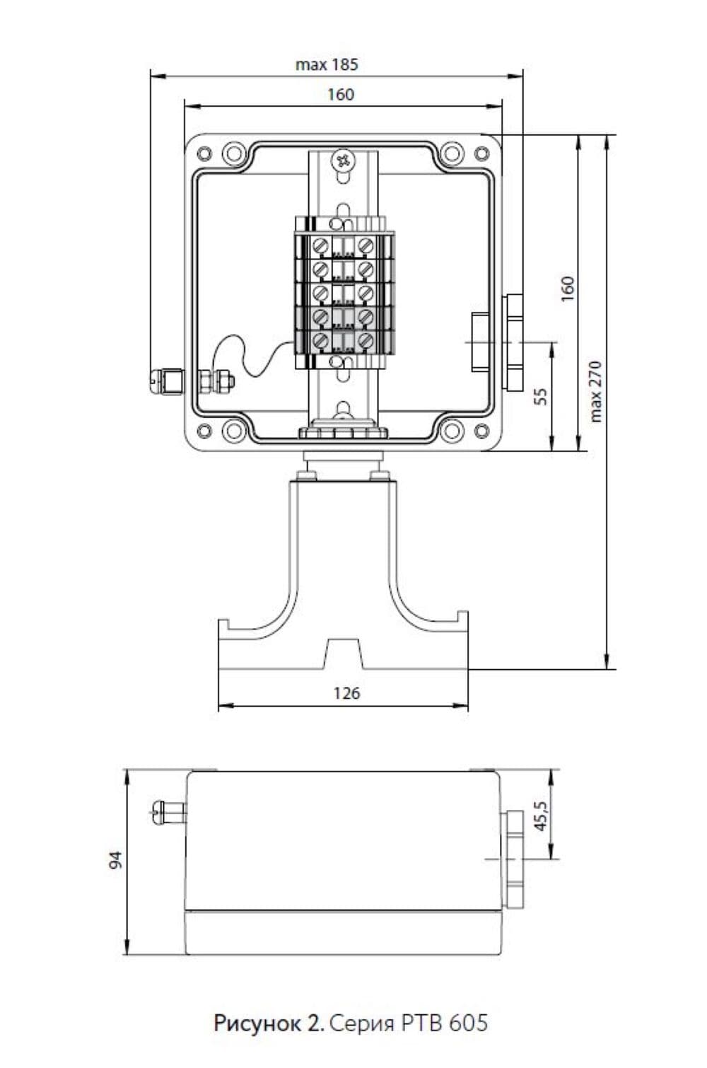 Коробка соединительная РТВ 605(П)-0/0
