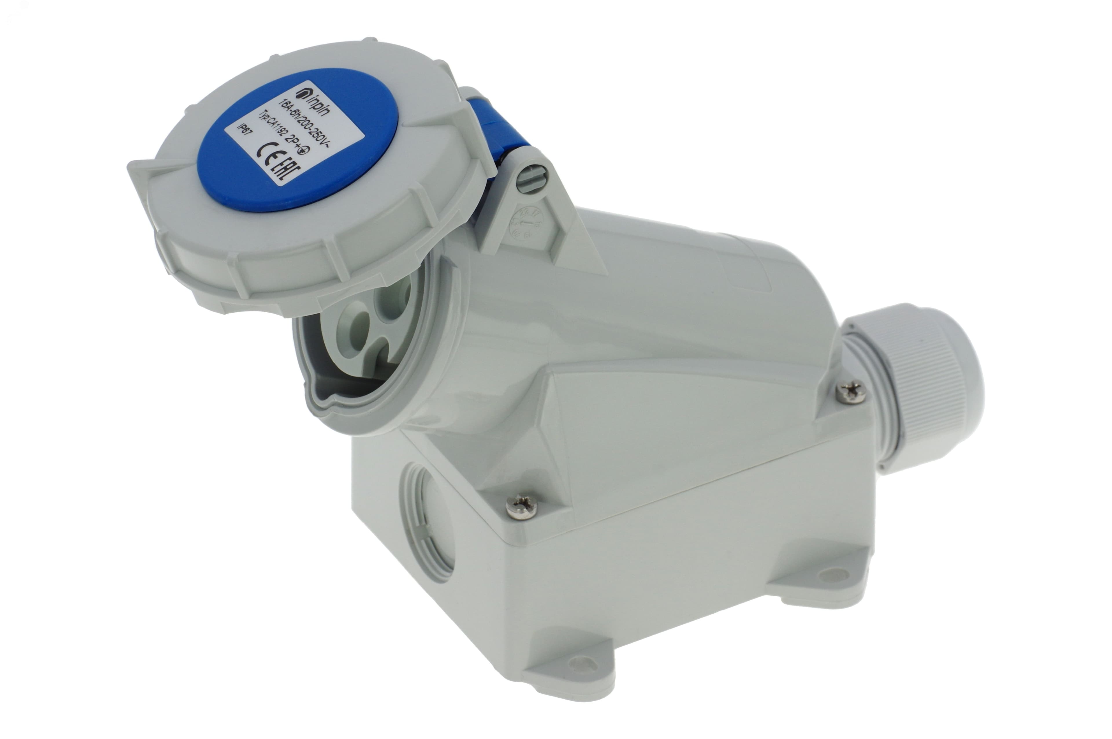 Розетка настенная 16A/230V/1P+N+E/IP67