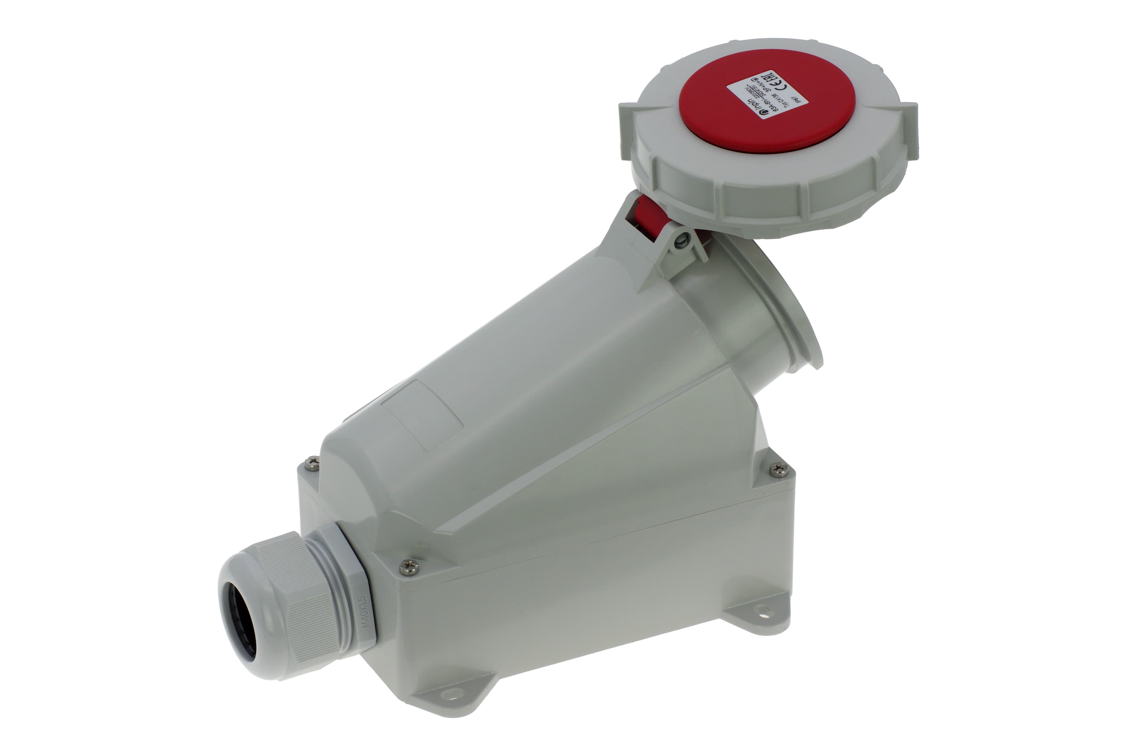 Розетка настенная 63A/400V/3P+N+E/IP67