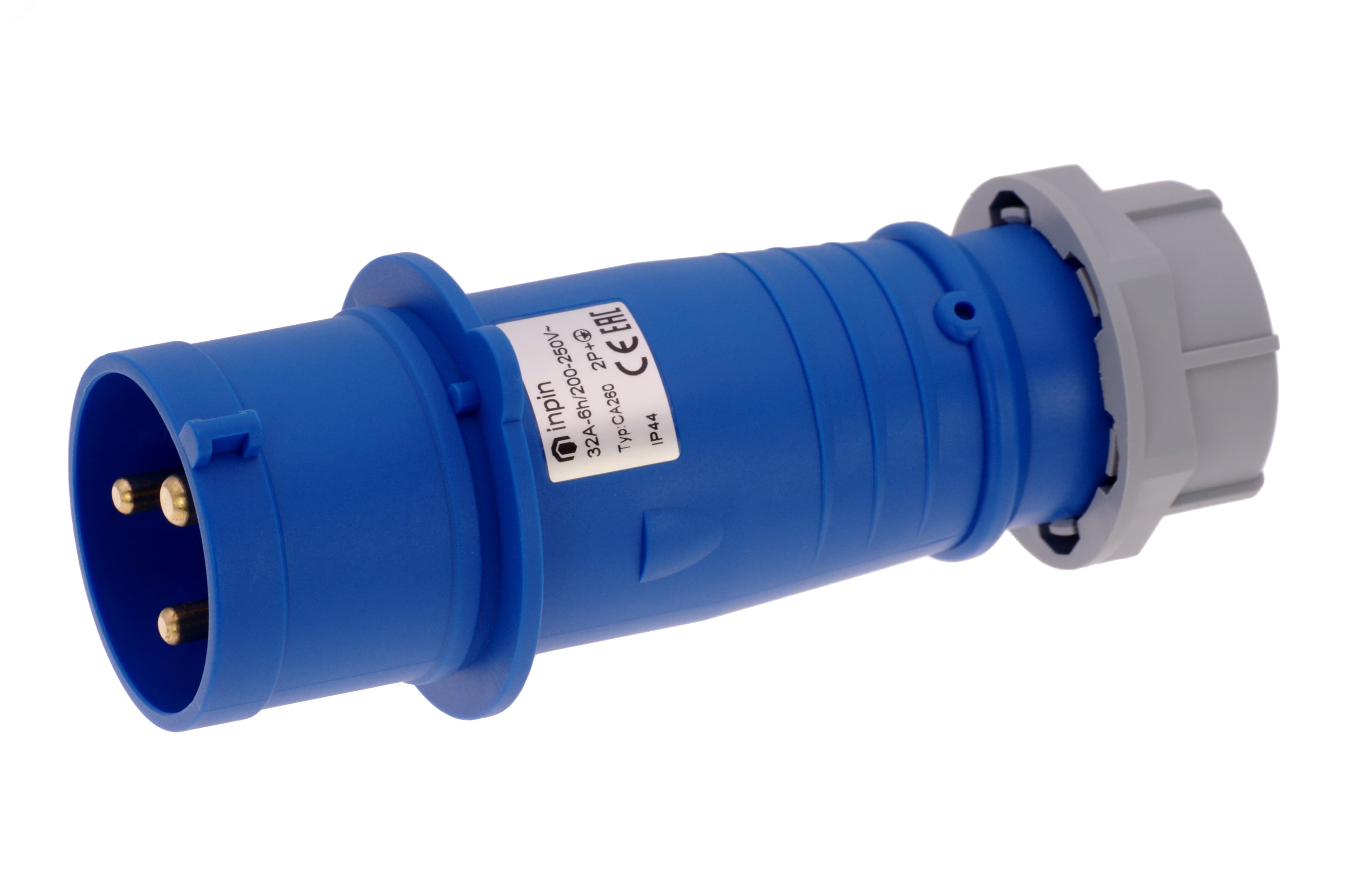 Вилка кабельная 32A/230V/1P+N+E/IP44