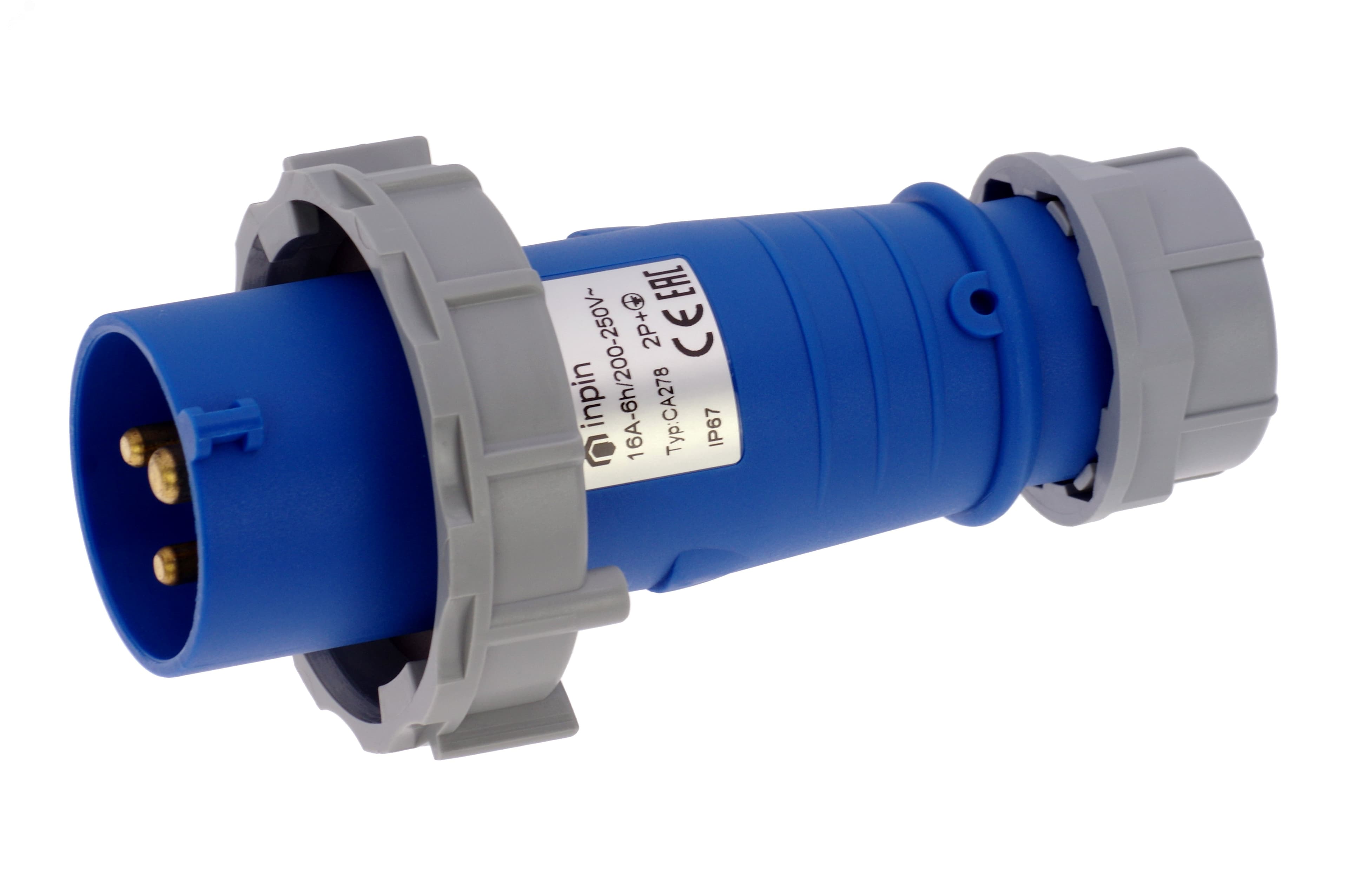 Вилка кабельная 16A/230V/1P+N+E/IP67