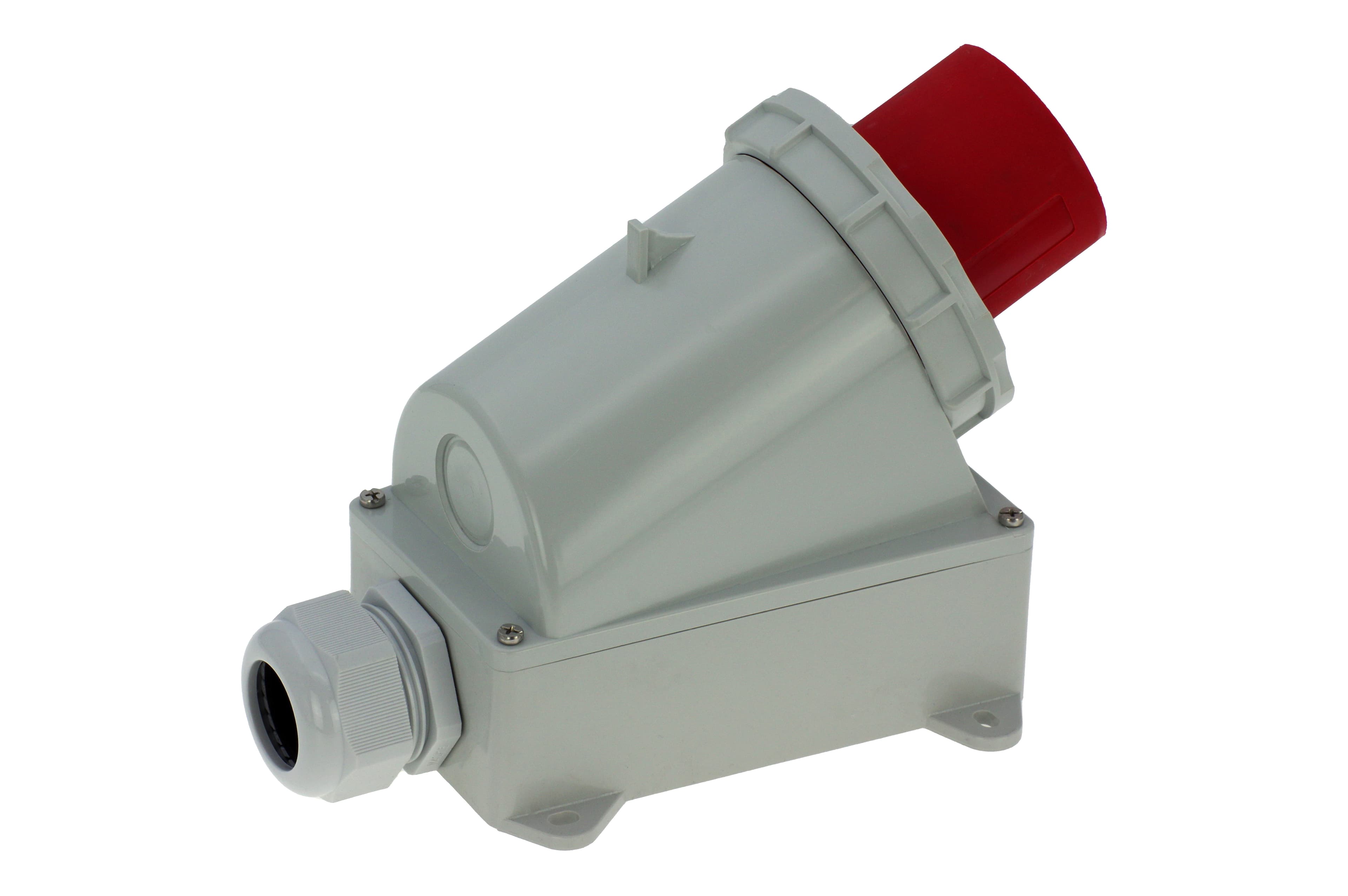 Вилка настенная 63A/400V/3P+E/IP67